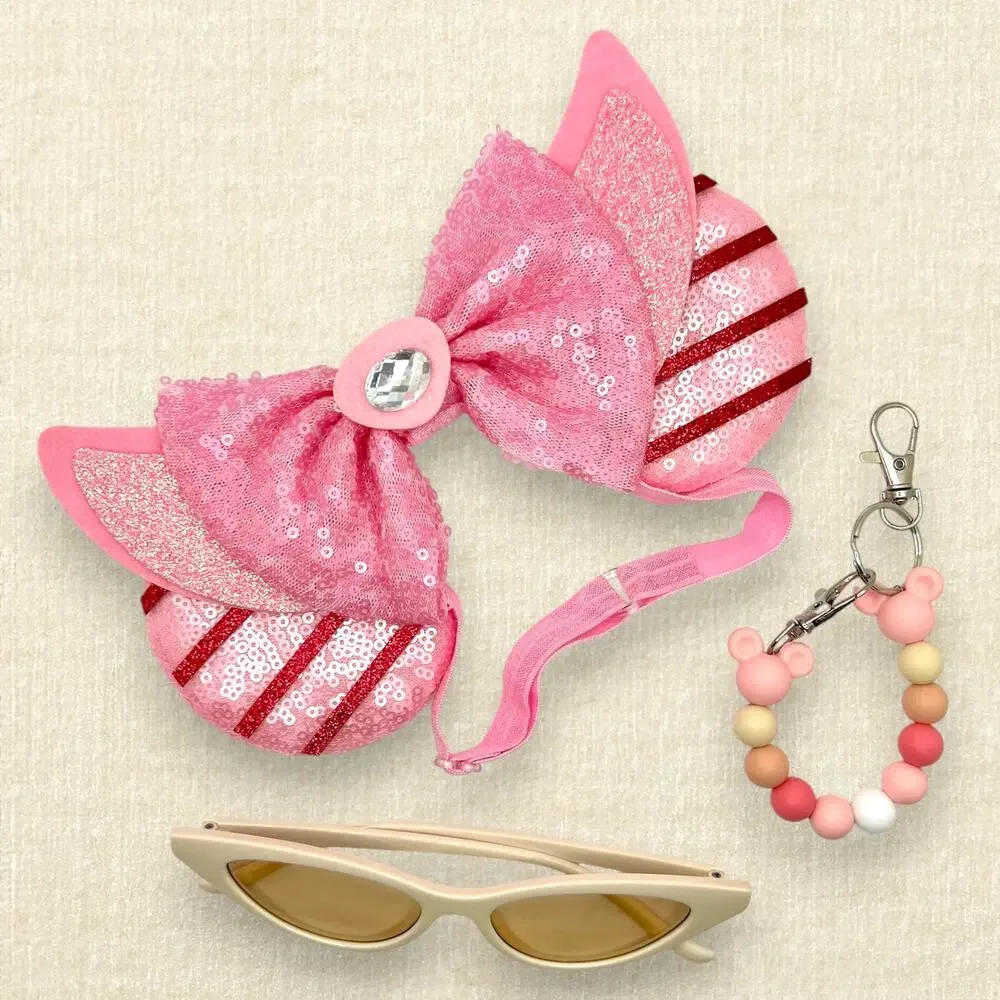Elastic Pink Piglet Winnie the Pooh Minnie Ears | Disney-Inspired Mouse Ears